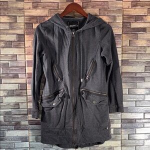 Women’s Vintage 2000’s Small Gray Gentle Fawn Zip-Up Hooded Jacket